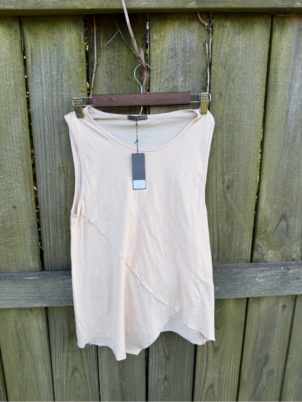 Women's Cream Asymmetrical Tank Top